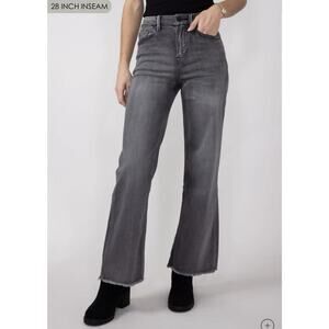 Mica Dark Grey Super High Rise Wide Leg Jeans Size 32 NWT